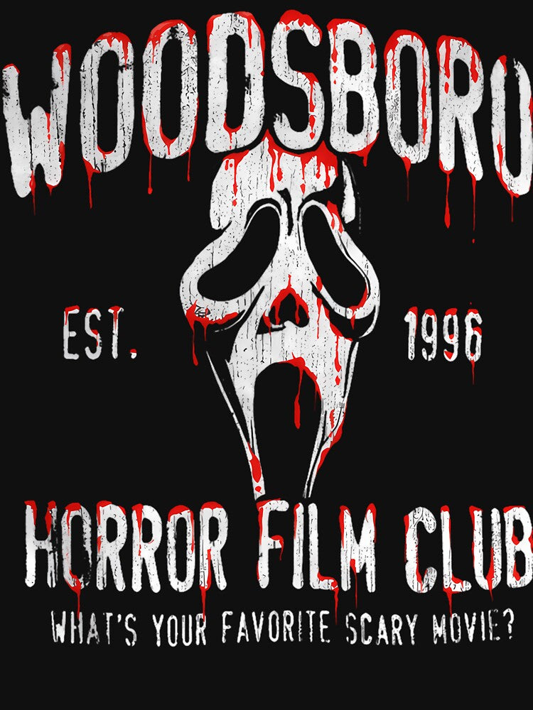 Woodsboro Horror Club Scream Movie by ScottieBode T-Shirts, Hoodie, Sweatshirt | BlankRebels.com (Image 3)