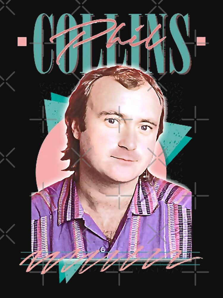 Phíl music Còllíns Retro 80s Aesthetic Fan Design by tamishaprue