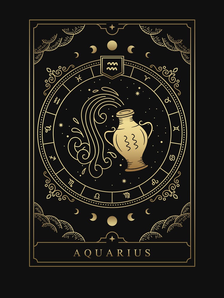 Aquarius Tarot Card Zodiac by taaddison50 T-Shirts, Hoodie, Sweatshirt | BlankRebels.com (Image 3)