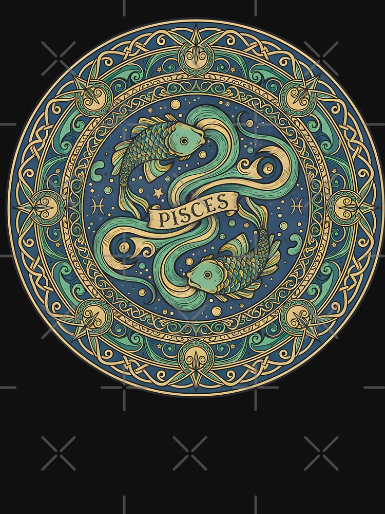 VINTAGE PISCES ZODIAC SIGN by infinitearte T-Shirts, Hoodie, Sweatshirt | BlankRebels.com (Image 3)