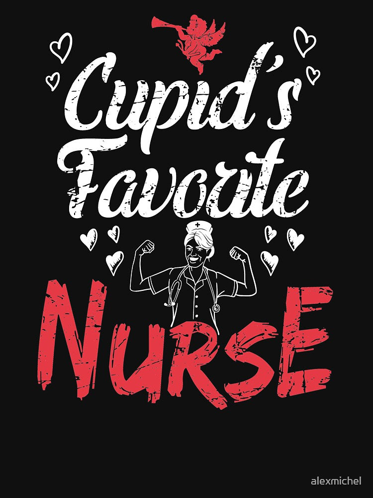Cupid's Favorite Nurse - Valentine's day by Captain Mood T-Shirts, Hoodie, Sweatshirt | BlankRebels.com (Image 3)