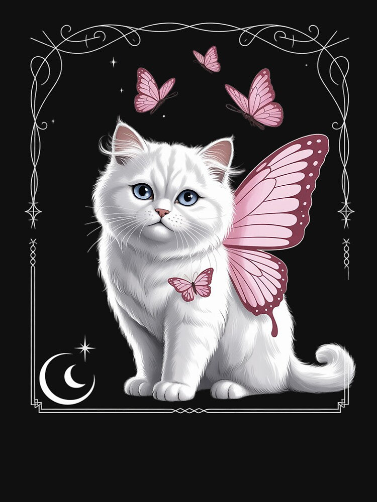 Cute y2k Cat Butterfly Fairy Cyber 2000s by angolinnArt T-Shirts, Hoodie, Sweatshirt | BlankRebels.com (Image 3)