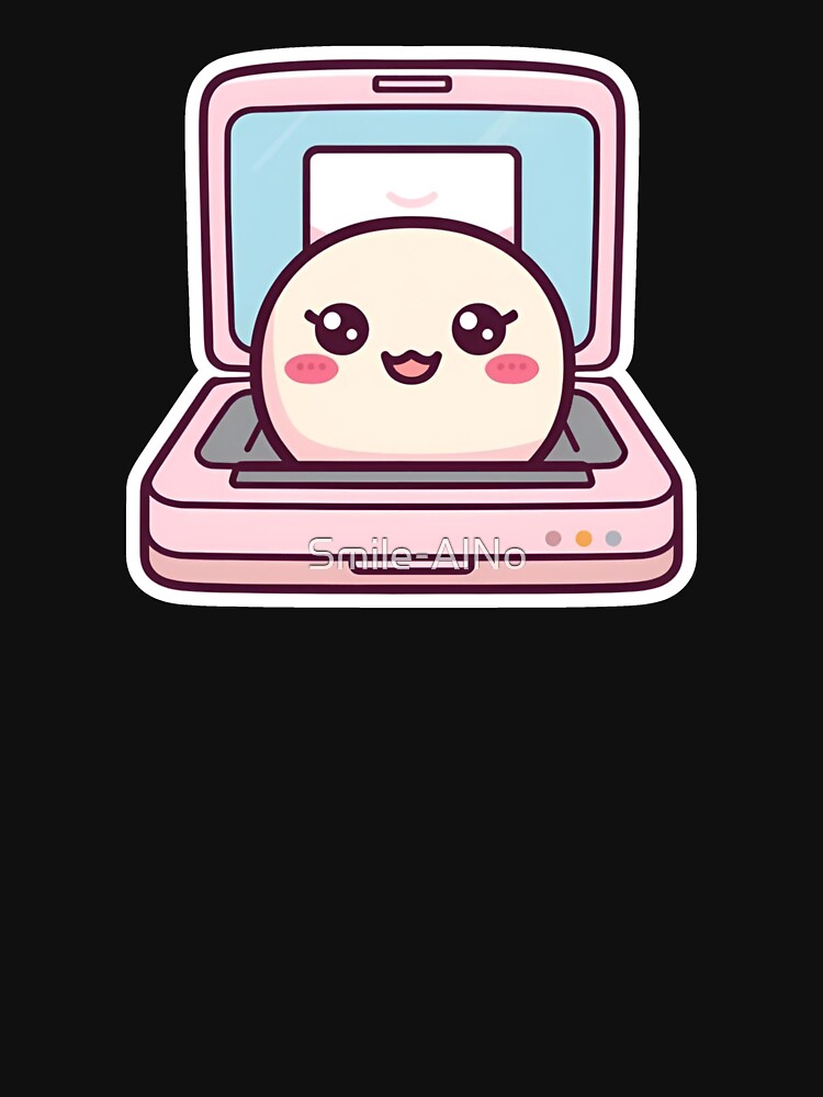 Kawaii Scanner Buddy — Pastel Cute Office Gadget Friend Illustration T-Shirts, Hoodie, Sweatshirt