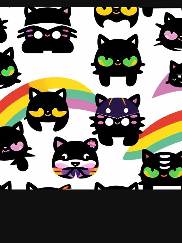 Cute rainbow kitty pattern by Roxburylane T-Shirts, Hoodie, Sweatshirt | BlankRebels.com (Image 3)