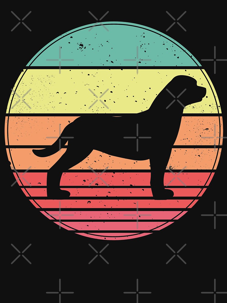 Rottweiler Vintage Retro Sunset by faudeltn T-Shirts, Hoodie, Sweatshirt | BlankRebels.com (Image 3)