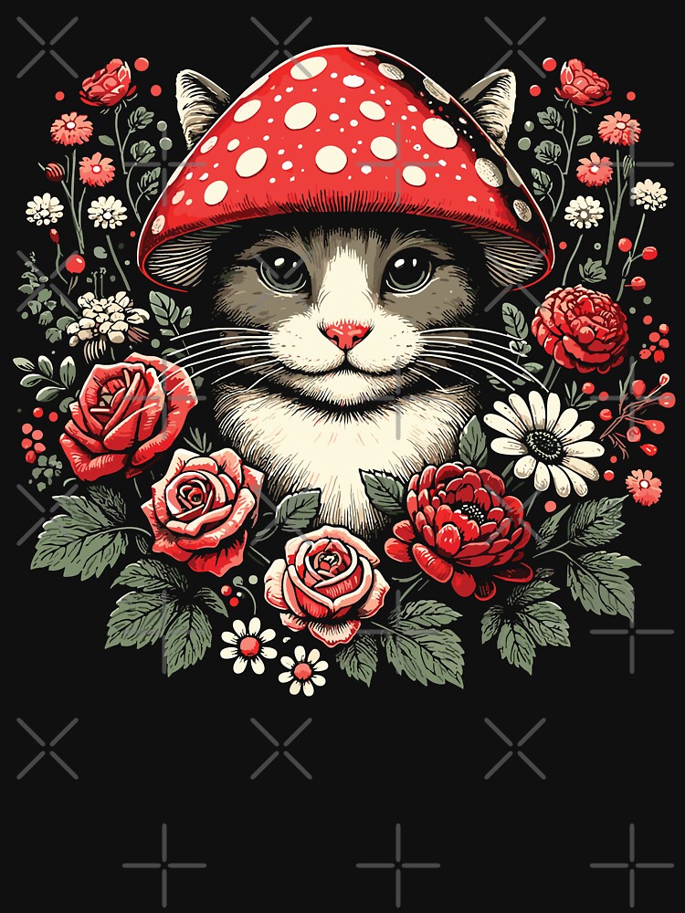 Cottagecore Cat Floral Cottagecore Aesthetic by MintedFresh T-Shirts, Hoodie, Sweatshirt | BlankRebels.com (Image 3)