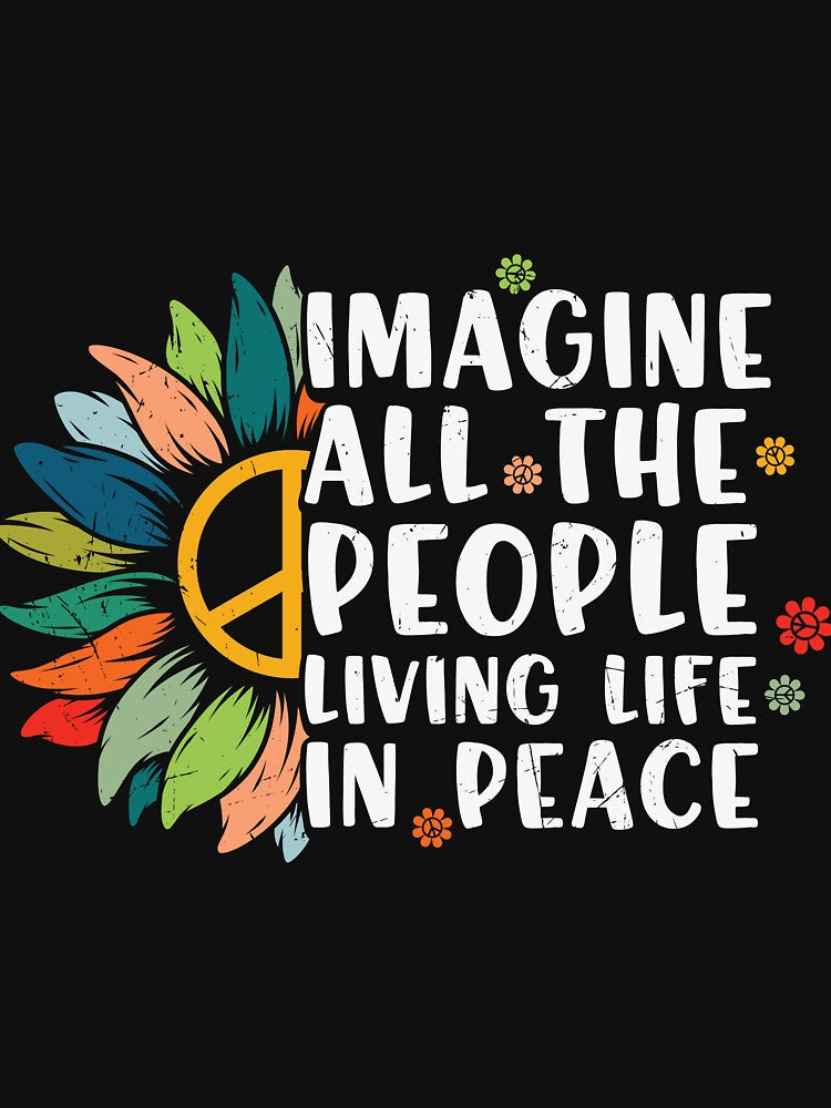Imagine All the People Living Life in Peace by murkyswamp T-Shirts, Hoodie, Sweatshirt | BlankRebels.com (Image 3)