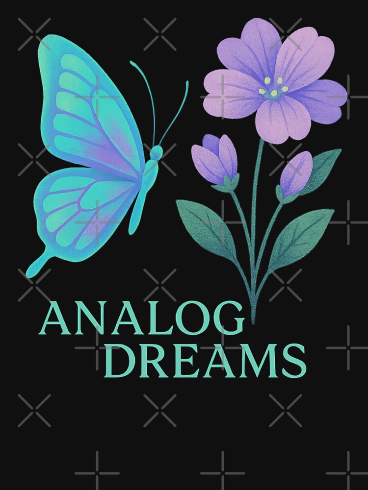Analog Dreams – Holographic Butterfly & Floral Vaporwave Design by Design_Your_Day T-Shirts, Hoodie, Sweatshirt (Image 3)