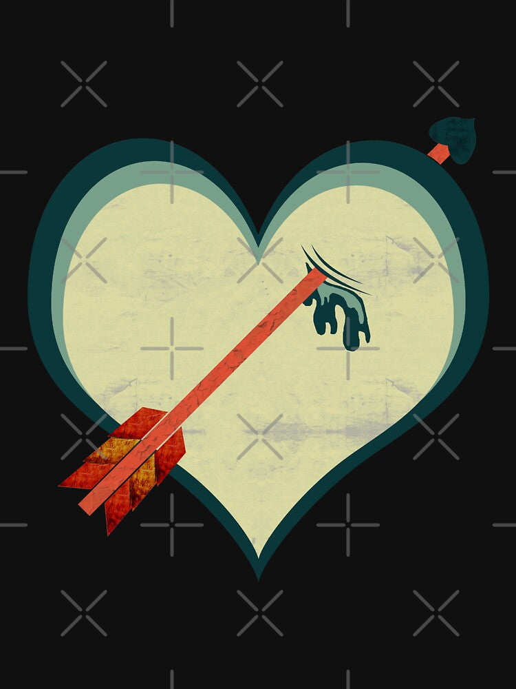 Grunge retro arrow through heart art by Kam-designs