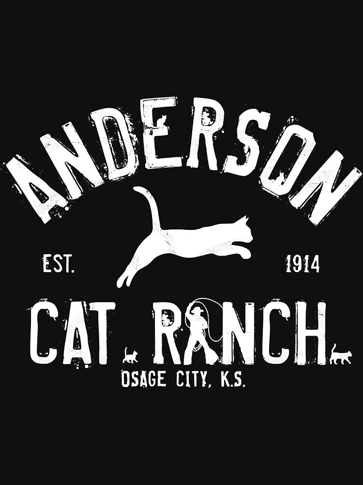 ANDERSON CAT RANCH, JUMPING CAT GRAPHIC, White ink T-Shirt by traceyk3cch Hoodie, Sweatshirt | BlankRebels.com (Image 3)