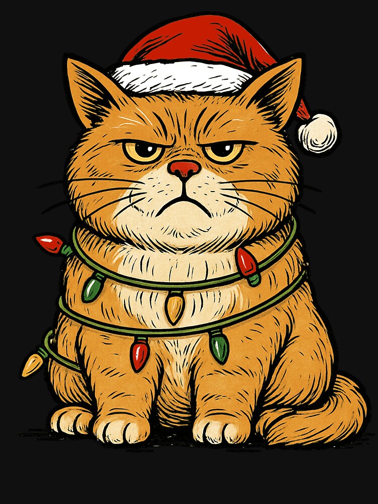 funny christmas cat by Kladhadredo T-Shirts, Hoodie, Sweatshirt | BlankRebels.com (Image 3)