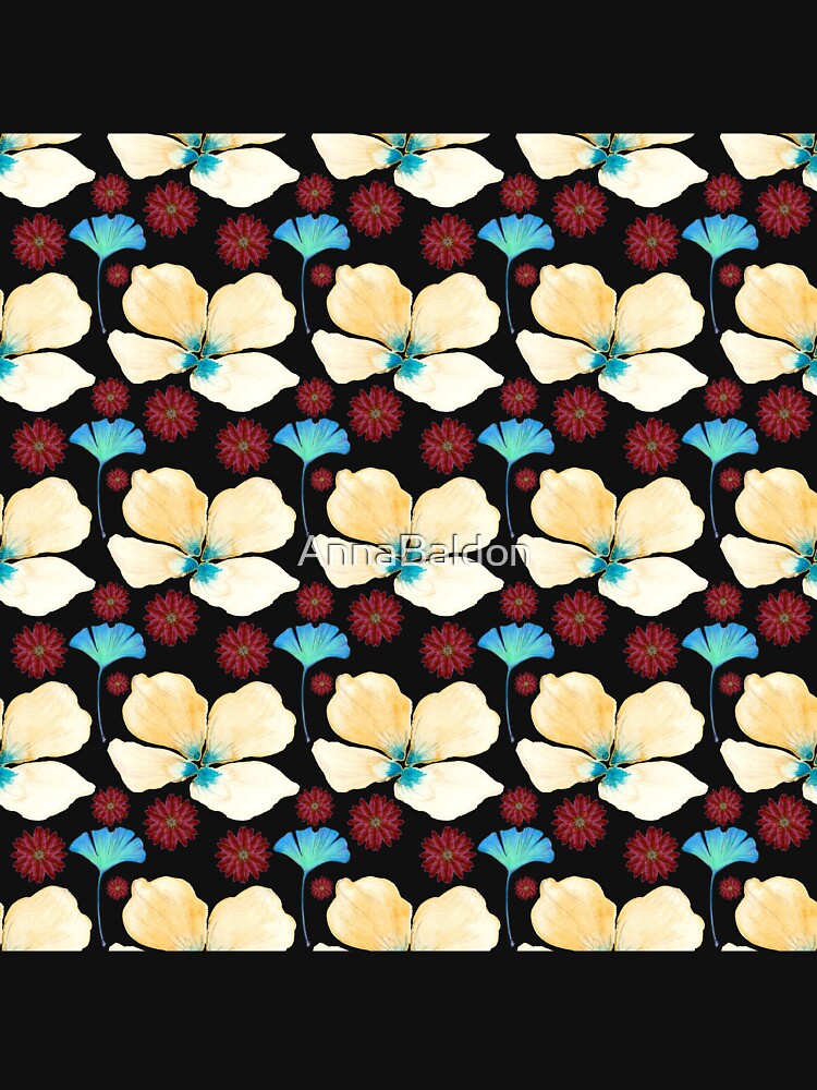 botanical pattern yellow yellow flower and gingko leaf by AnnaBaldon T-Shirts, Hoodie, Sweatshirt | BlankRebels.com (Image 3)
