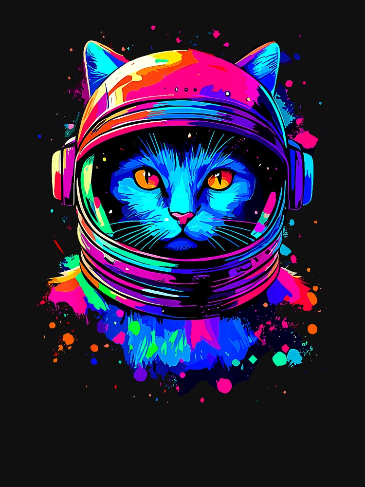 Cosmic Cat Astronaut Cat Lover Space Humor by Animal-Replicas T-Shirts, Hoodie, Sweatshirt | BlankRebels.com (Image 3)