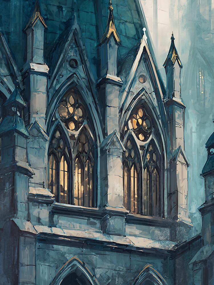 Classic Dark Academia Gothic Architecture by bapupa T-Shirts, Hoodie, Sweatshirt | BlankRebels.com (Image 3)
