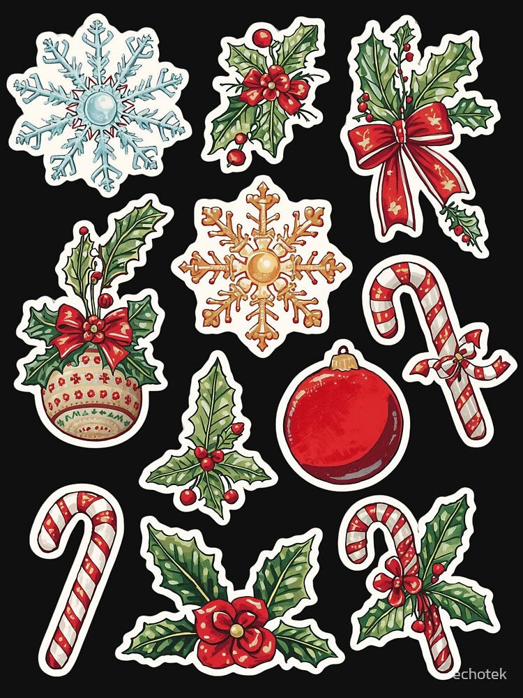 Christmas decorations, stickers, T-shirts by echotek Hoodie, Sweatshirt | BlankRebels.com (Image 3)