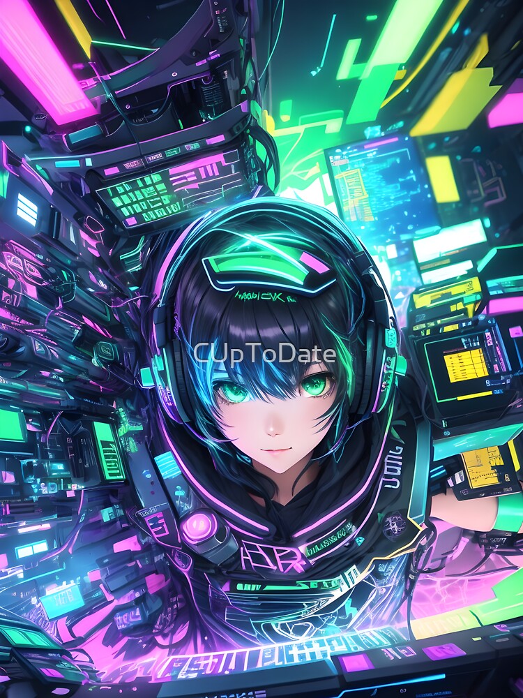 Hacker Girl - Cyberpunk Hacking World by CUpToDate T-Shirts, Hoodie, Sweatshirt | BlankRebels.com (Image 3)