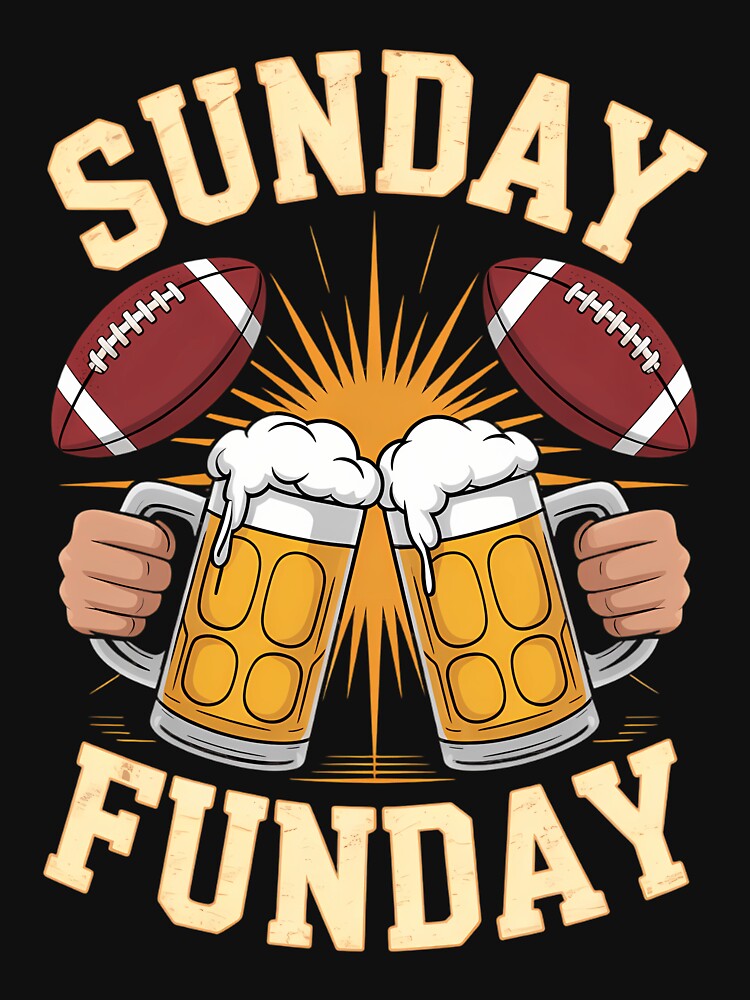 Sunday Funday Funny Football Sport Lovers Football Beer by Zephyr6Dragon