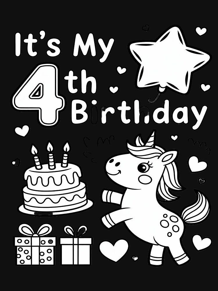 4th Birthday Girl Fabulous Unicorn Birthday by Libbysharts T-Shirts, Hoodie, Sweatshirt | BlankRebels.com (Image 3)