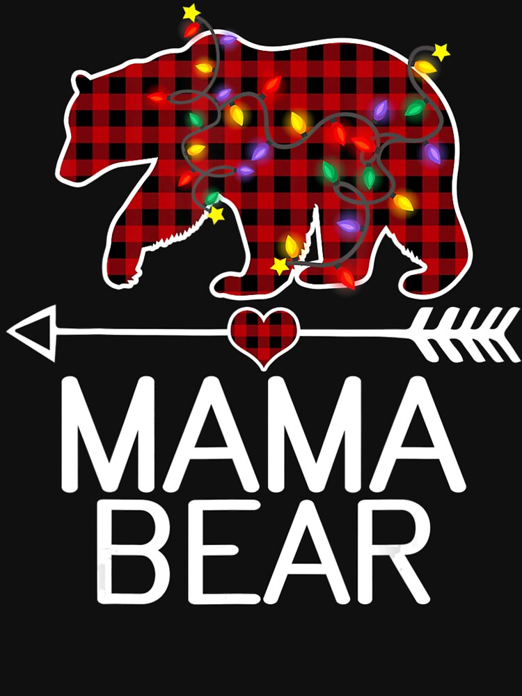 Red Buffalo Plaid Mama Bear Christmas Pajama Jk by Nguyenhaithanh T-Shirts, Hoodie, Sweatshirt | BlankRebels.com (Image 3)