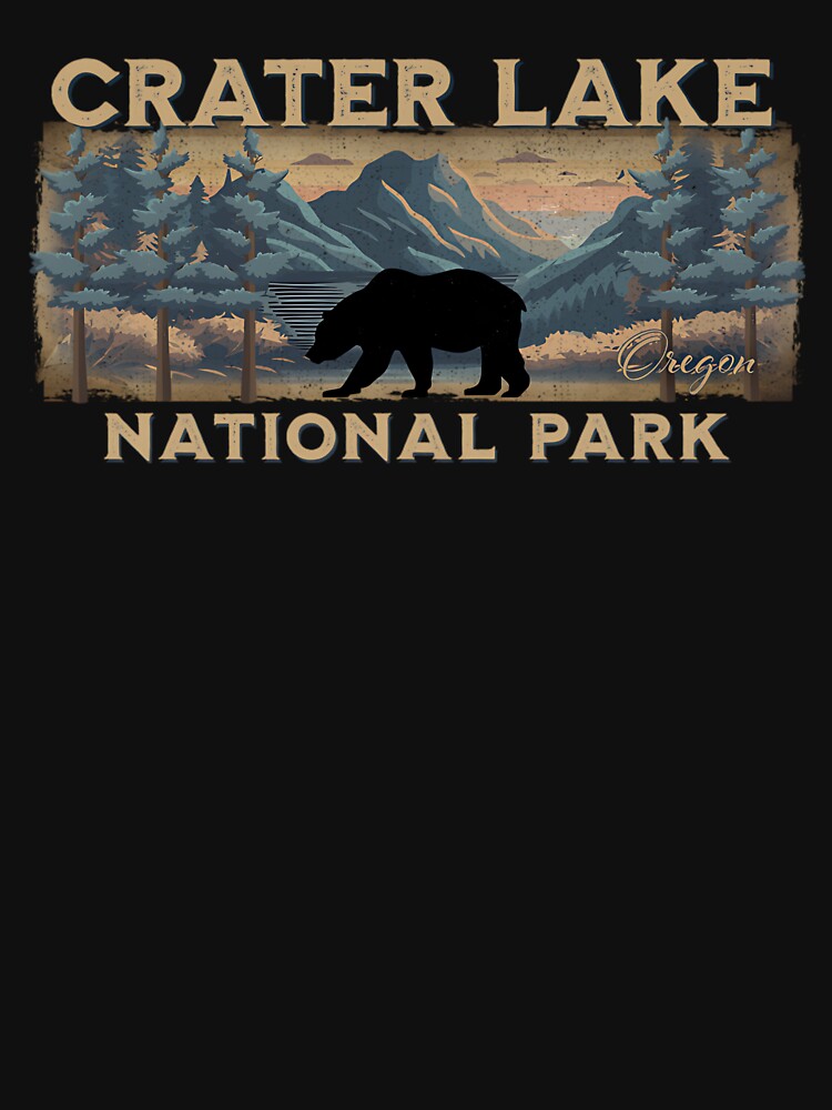 Vintage Crater Lake National Park Oregon Novelty Souvenir by Marguritesuzy T-Shirts, Hoodie, Sweatshirt (Image 3)
