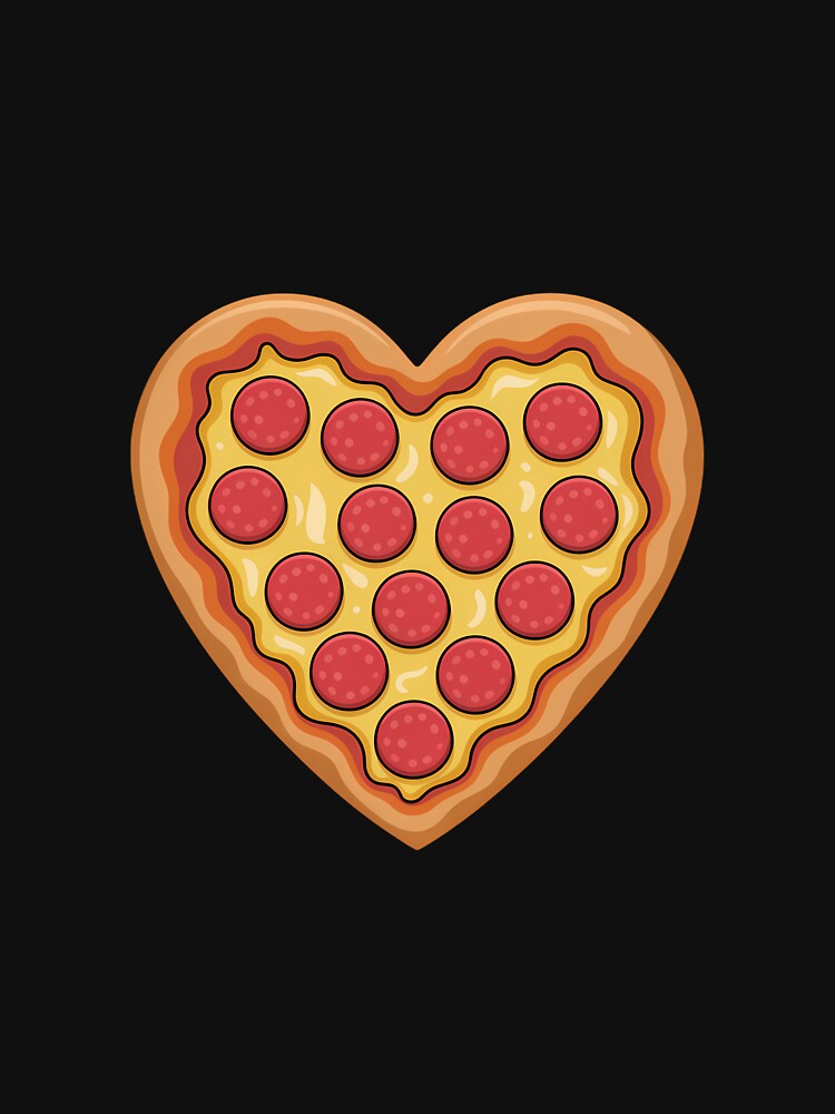 Pizza Heart Cute Valentines Day Heart Shaped Pizza by IdunayaStore T-Shirts, Hoodie, Sweatshirt | BlankRebels.com (Image 3)