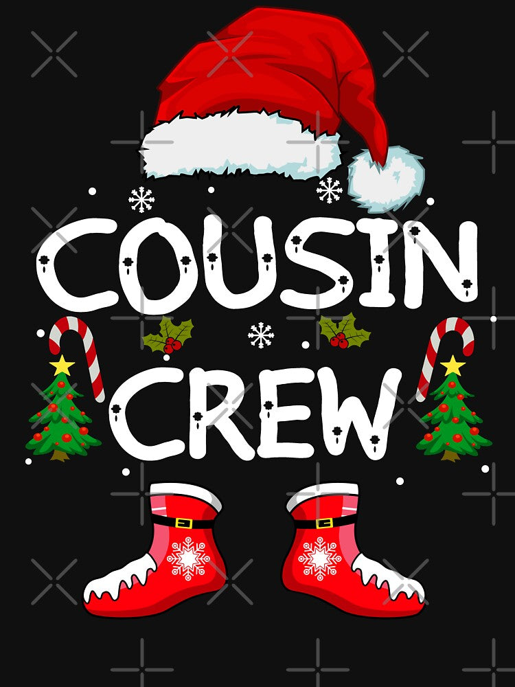 cousin christmas boys girls shirt, funny matching christmas santa crew shirt by ZAIN JAMAL Hoodie, Sweatshirt (Image 3)