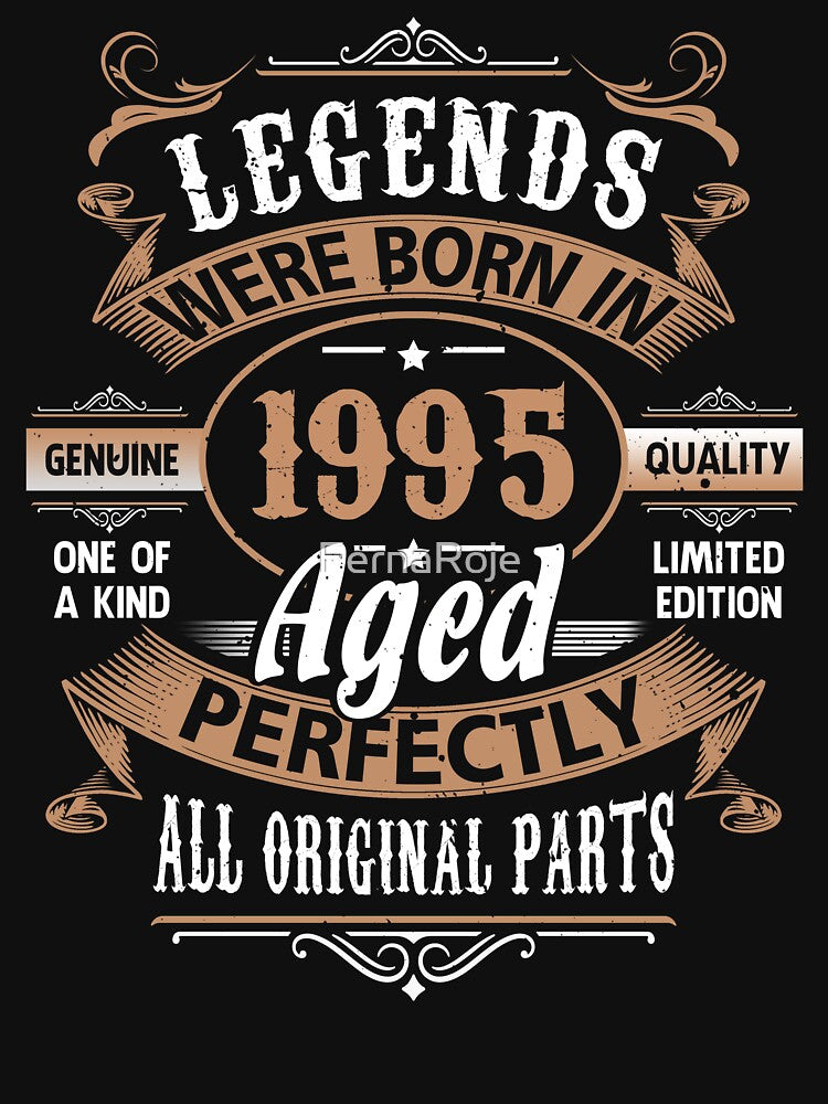 30th Birthday Shirt for Men, Legends were Born in 1995, Vintage 30 Years Old by FernaRoje Hoodie, Sweatshirt (Image 3)