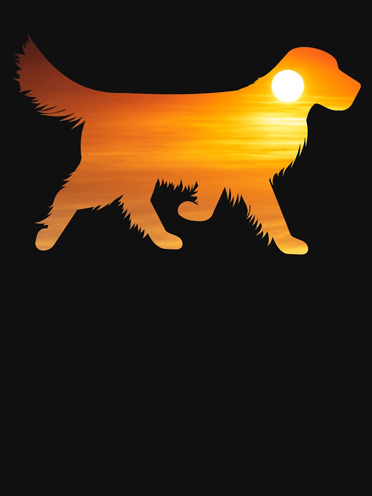 Golden Retriever Dog Silhouette Sunrise by alaechamlal T-Shirts, Hoodie, Sweatshirt | BlankRebels.com (Image 3)