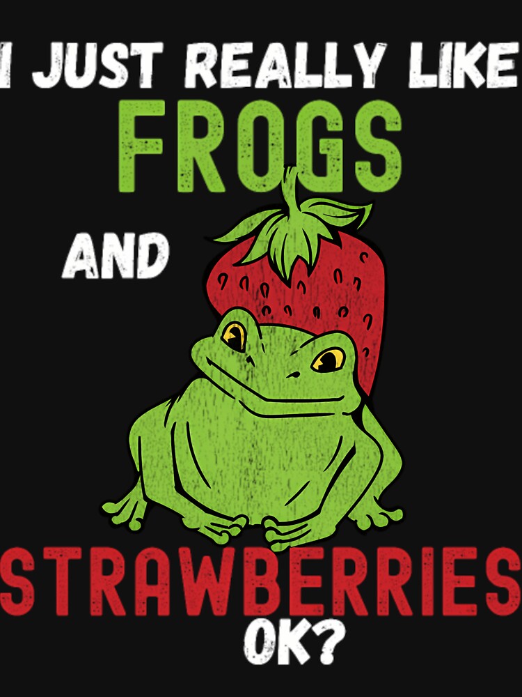 Cottagecore Strawberry Frog Aesthetic Farmcore by muterialvarai T-Shirts, Hoodie, Sweatshirt | BlankRebels.com (Image 3)