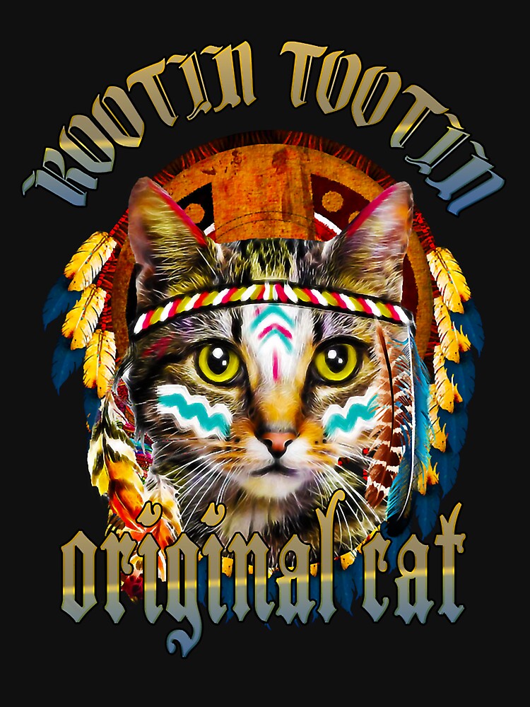 American Indians Rootin Tootin Cowboy Cat by robb-roseleess T-Shirts, Hoodie, Sweatshirt | BlankRebels.com (Image 3)