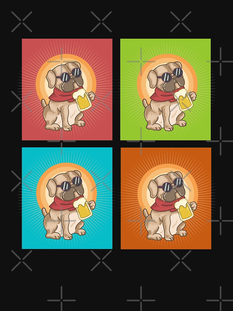 Funny colorful dog with a beer pattern by urban-color T-Shirts, Hoodie, Sweatshirt | BlankRebels.com (Image 3)