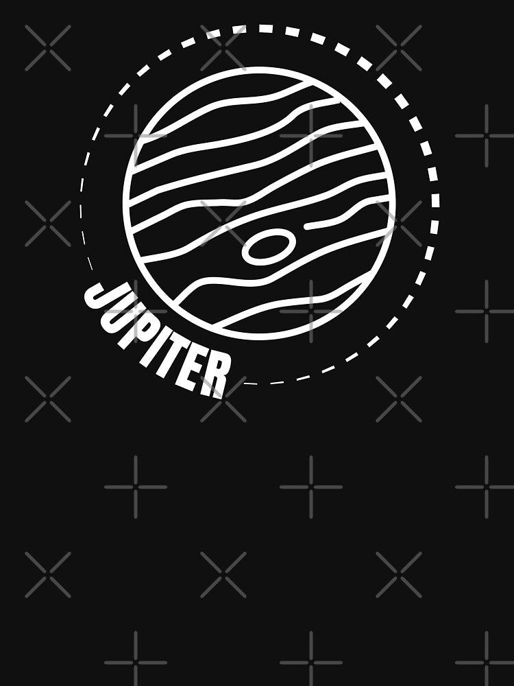 Planet Jupiter (WHITE DESIGN) by EleannaInSpace T-Shirts, Hoodie, Sweatshirt | BlankRebels.com (Image 3)