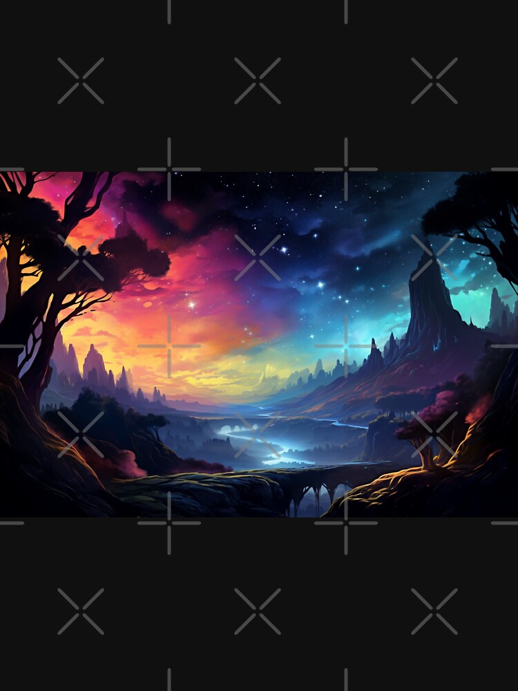 Fantasy Landscape - Sunset to Cosmos by Fantasy Masterpiece T-Shirts, Hoodie, Sweatshirt | BlankRebels.com (Image 3)