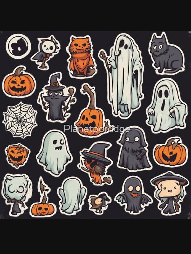 Unique Halloween Pattern by Planetporridge T-Shirts, Hoodie, Sweatshirt | BlankRebels.com (Image 3)