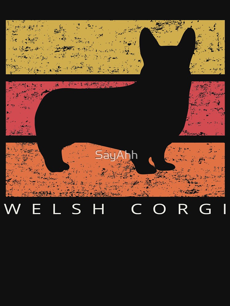 Welsh Corgi Retro Vintage Design Distressed by SayAhh T-Shirts, Hoodie, Sweatshirt | BlankRebels.com (Image 3)