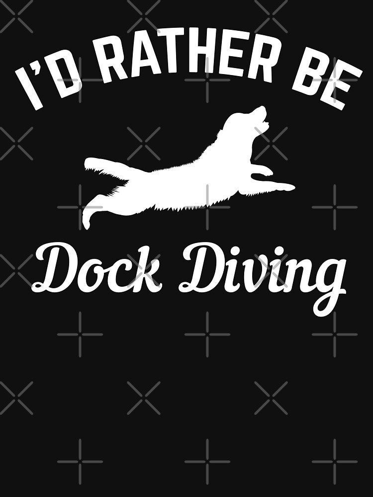 I'd Rather Be Dock Diving - Cool Golden Retriever Water Sport Gift by Guarddogdrive T-Shirts, Hoodie, Sweatshirt (Image 3)