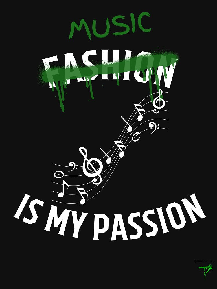 Music is my passion (white) by Smileyt-shirt Hoodie, Sweatshirt | BlankRebels.com (Image 3)