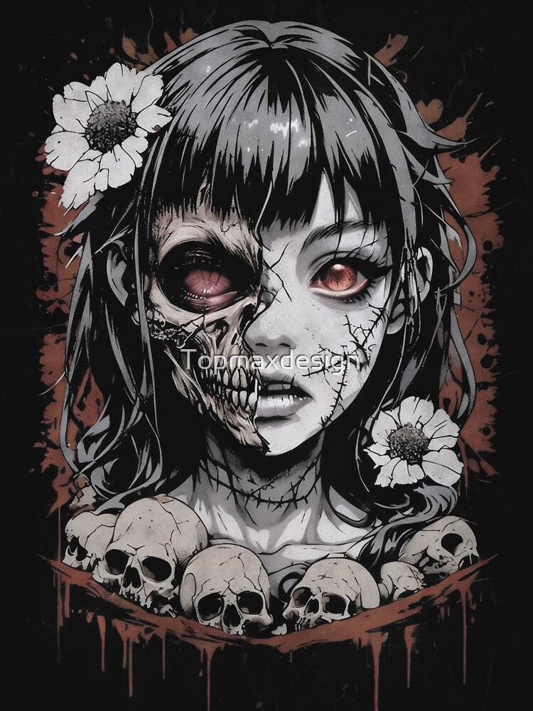 Japan Japanese Anime Manga Kawaii Horror Creepy Goth by Topmaxdesign T-Shirts, Hoodie, Sweatshirt | BlankRebels.com (Image 3)