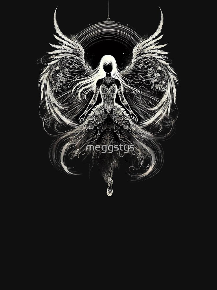 Ethereal Gothic Angel Girl - Dark Elegance by Blink Art Studio T-Shirts, Hoodie, Sweatshirt | BlankRebels.com (Image 3)