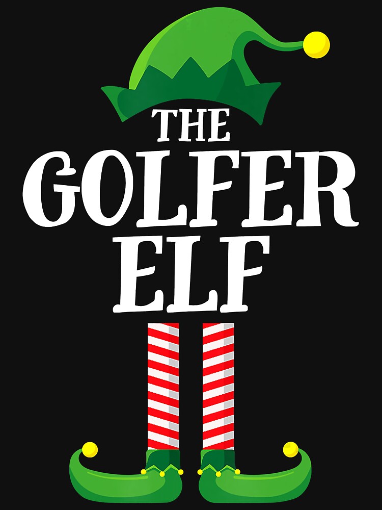 Golfer Elf Matching Family Group Christmas Party Pajama by SethFrancis37 T-Shirts, Hoodie, Sweatshirt (Image 3)