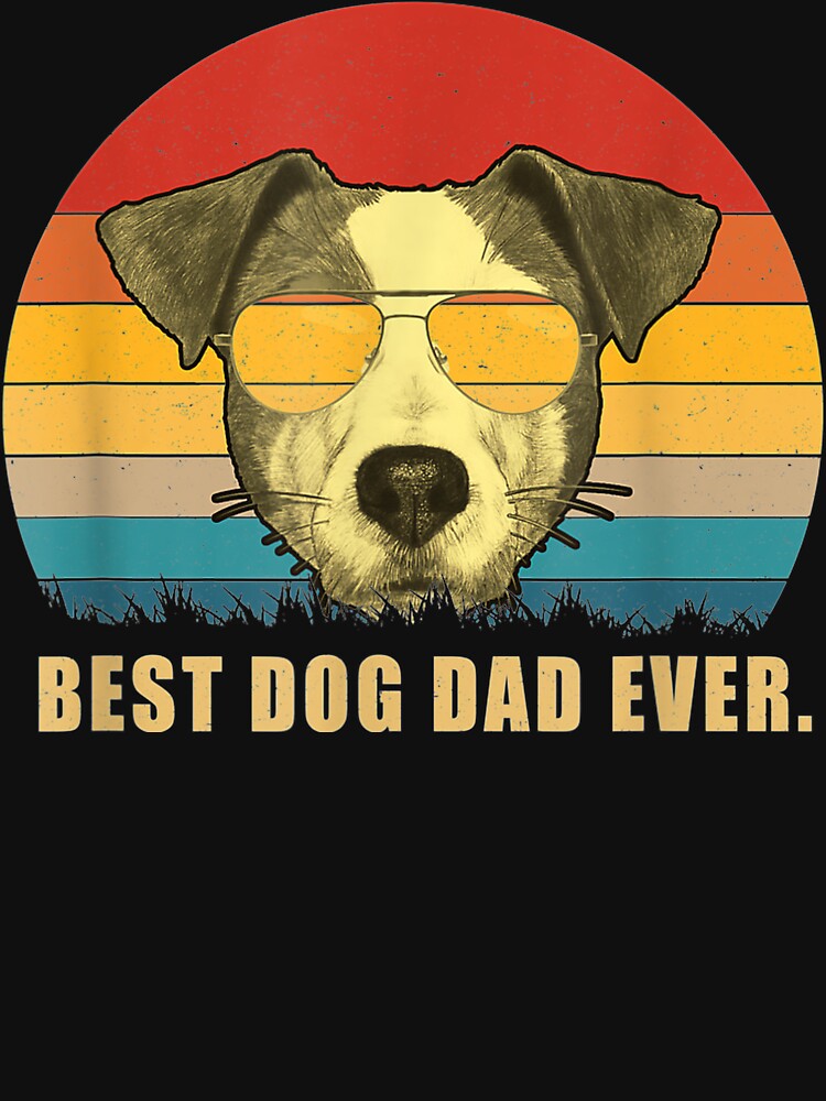 Vintage Best Dog Dad Ever Jack Russell Terrier by JWArtStudio T-Shirts, Hoodie, Sweatshirt | BlankRebels.com (Image 3)