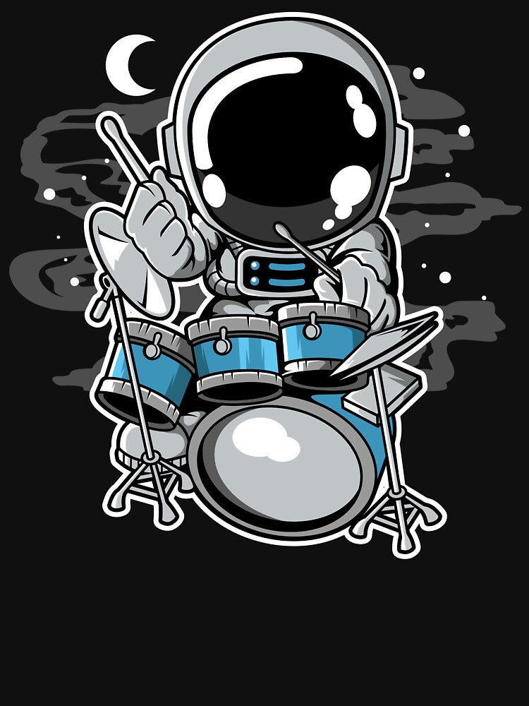 Astronaut Drummer - Funny Outer Space Lovers by Desteroids T-Shirts, Hoodie, Sweatshirt | BlankRebels.com (Image 3)