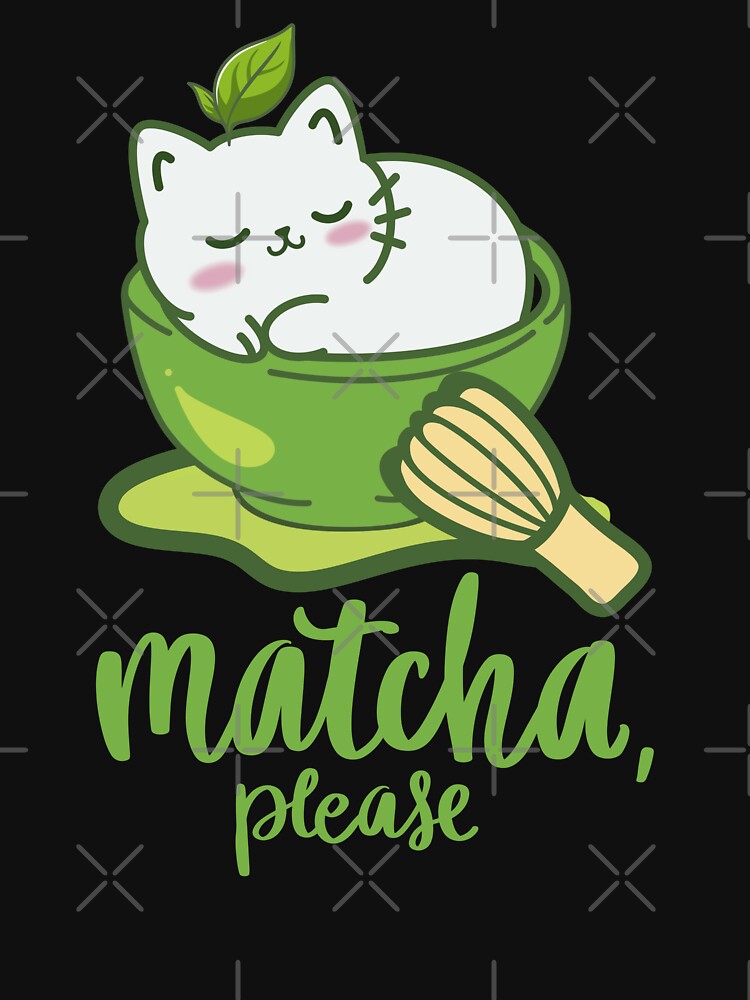 Matcha Please Cute Cat Illustration by TheBeeKindSpace T-Shirts, Hoodie, Sweatshirt | BlankRebels.com (Image 3)