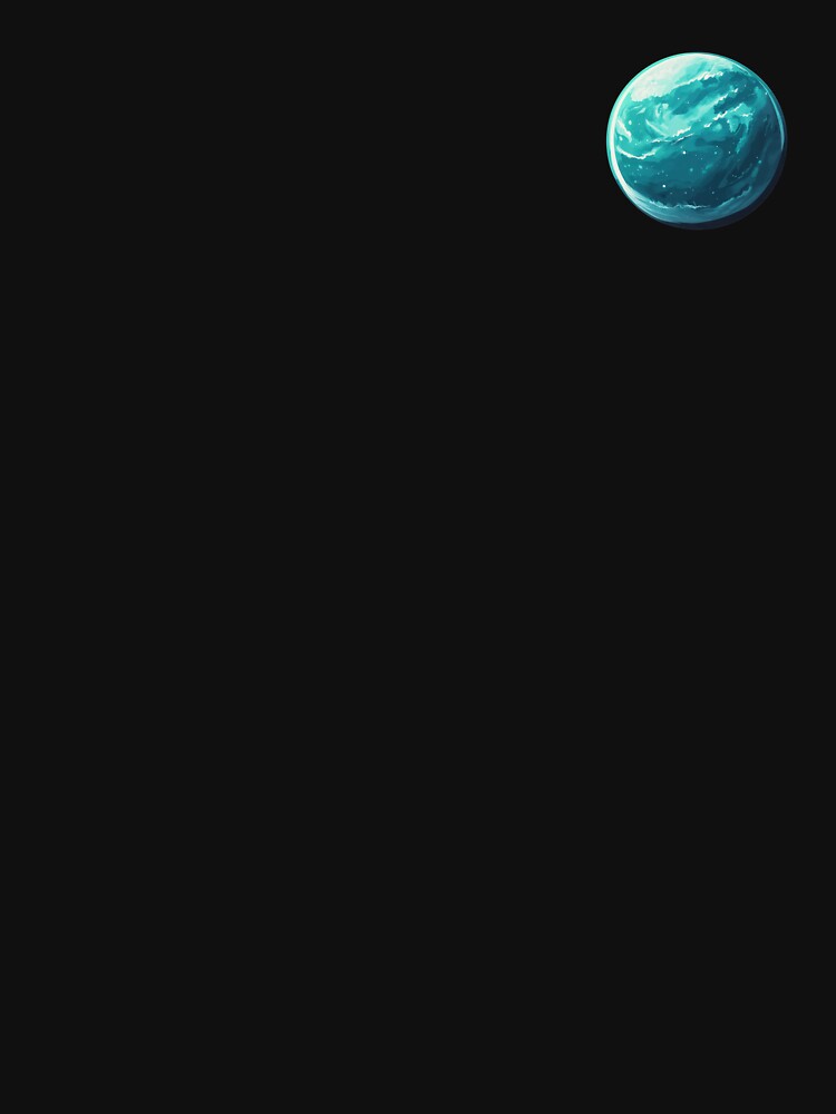 Minimalist Teal Planet – Modern Space Illustration by AchaRat T-Shirts, Hoodie, Sweatshirt | BlankRebels.com (Image 3)
