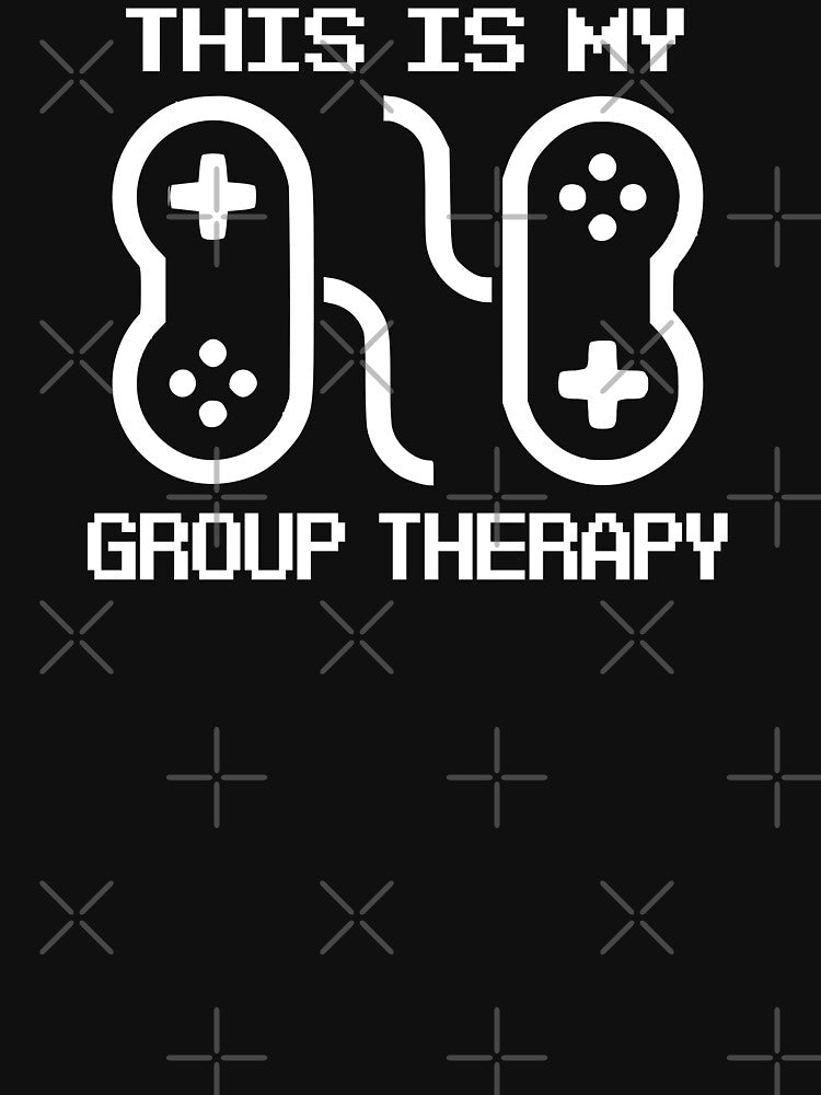 This Is My Group Therapy (Retro / Gaming) - Light Version by BattleMtnArmory T-Shirts, Hoodie, Sweatshirt (Image 3)