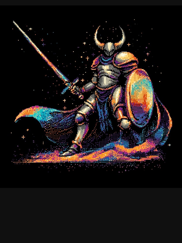 Rainbow Knight Pixel Art by Kaos-Bit T-Shirts, Hoodie, Sweatshirt | BlankRebels.com (Image 3)