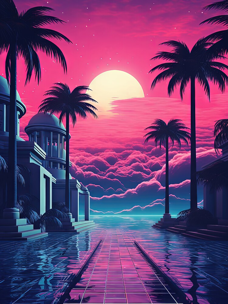 Vaporwave Dreams: Nurturing the Cosmic Horizon by Mullet Monkey T-Shirts, Hoodie, Sweatshirt | BlankRebels.com (Image 3)