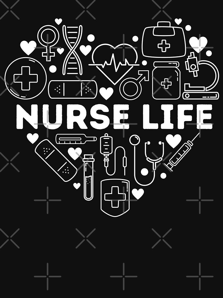 Nurse Life Heart Love Medical School Icons by DetourShirts T-Shirts, Hoodie, Sweatshirt | BlankRebels.com (Image 3)