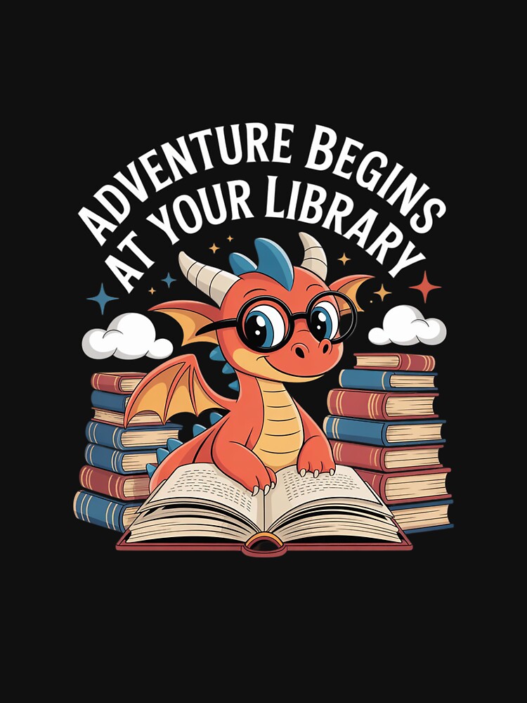 Adventure Begins At Your Library Adventure Summer Book Lover by DigitaldeligArt T-Shirts, Hoodie, Sweatshirt (Image 3)