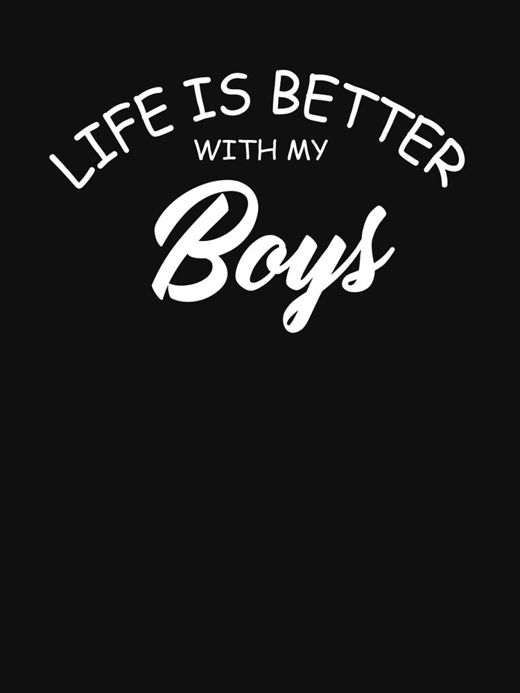 Life is Better With My Boys, Mom Shirt, Mama Graphic Tee, Mom Graphic Tee, Mom Life Tee, Mom of Boys by... (Image 3)